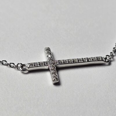 SIDEWAYS CROSS BRACELET