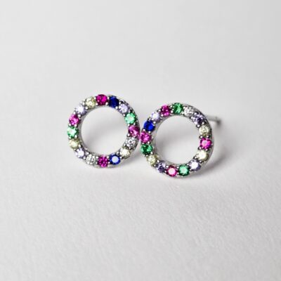 COLOUR ME CRAZY CIRCLE STUD